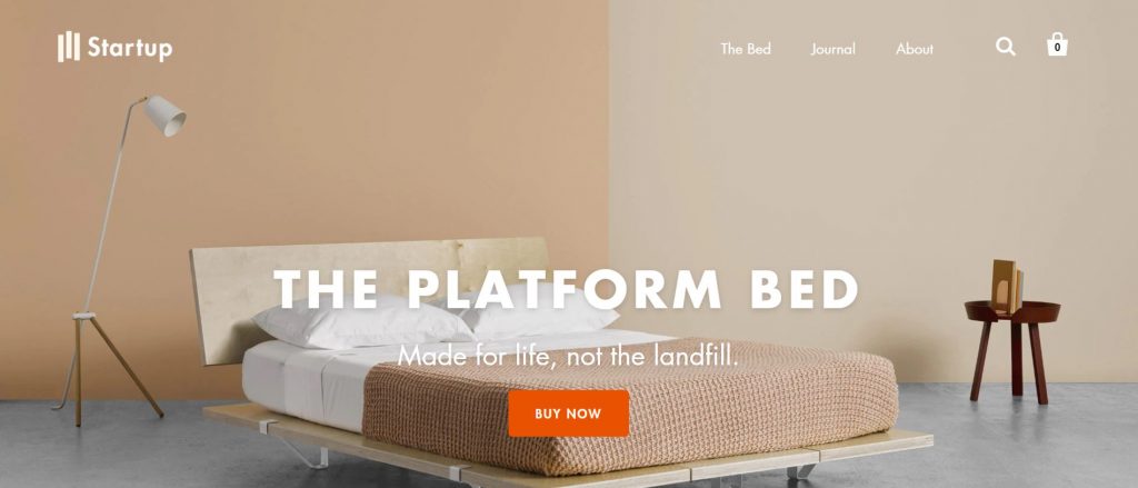 Startup is one of those shopify templates it’s hard to forget. So stylish it’ll haunt you in your dreams.