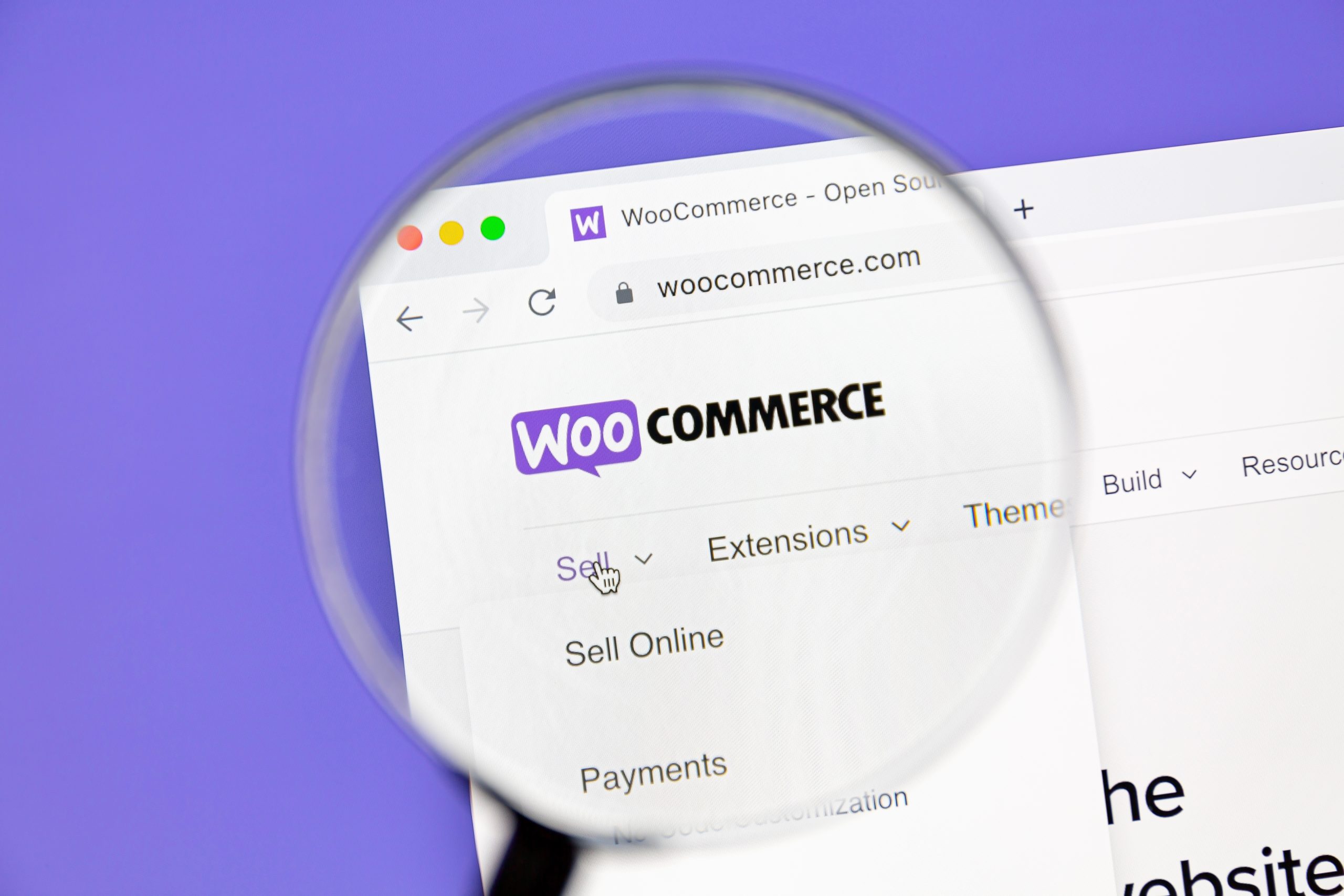 WooCommerce website through a magnifying glass