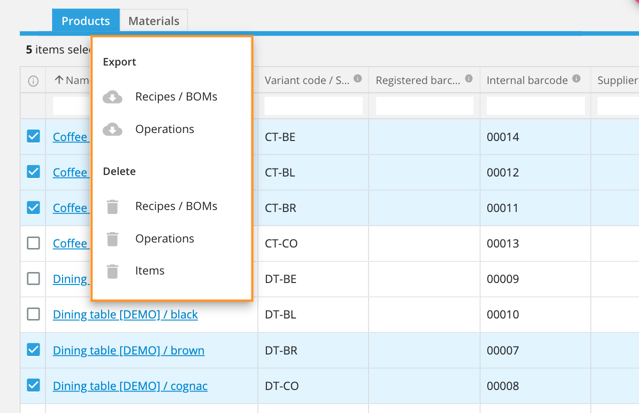 Screenshot of Katana app