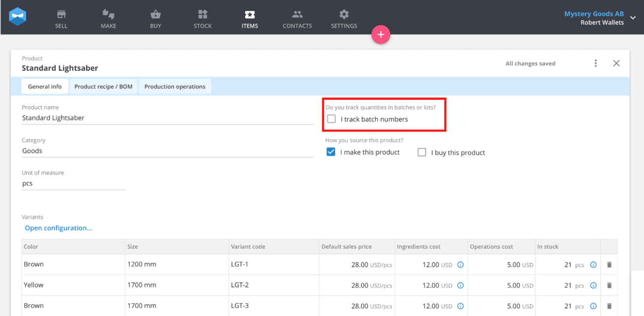 End-to-End Traceability for All Inventory Items — Katana