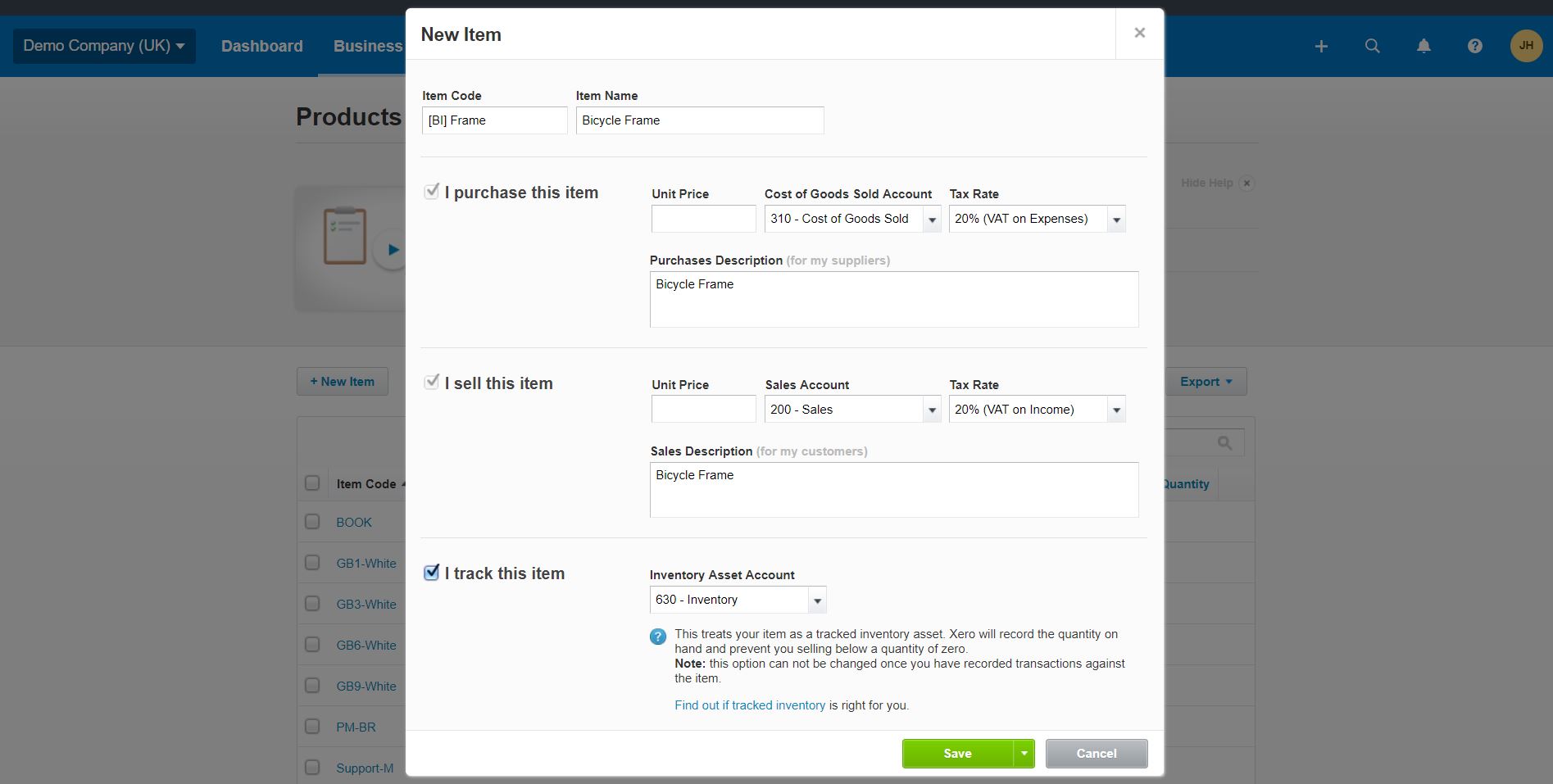 Bill of materials Xero can be saved and tracked, but only if the product being manufactured isn’t complicated.