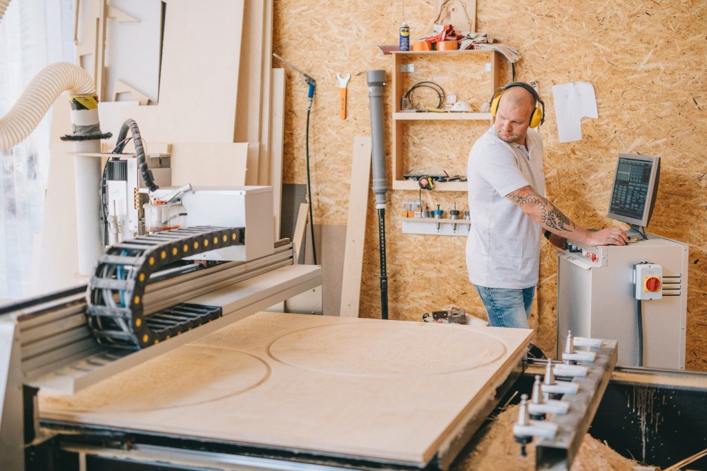 Woodworker in a workshop