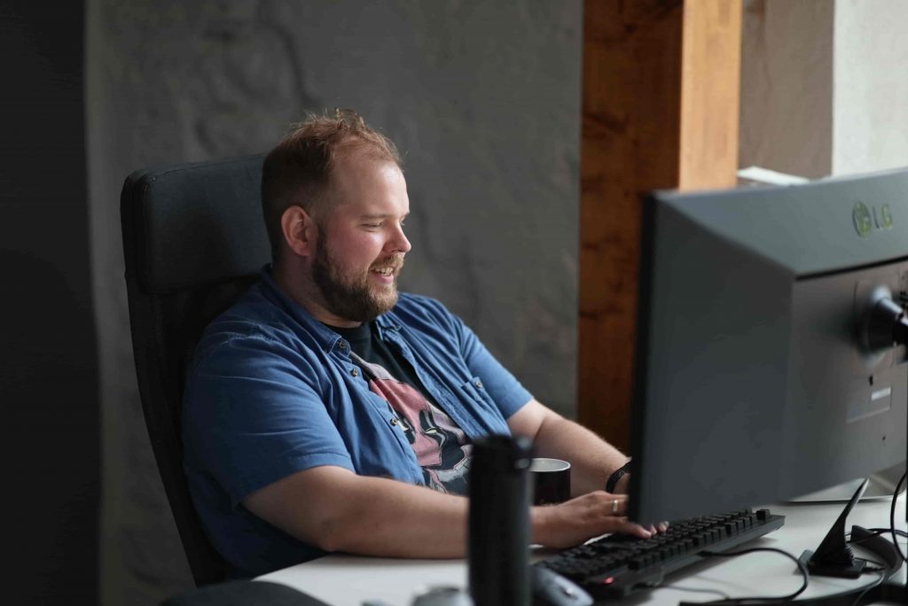 Risto product engineering lead at Katana happily working away. 