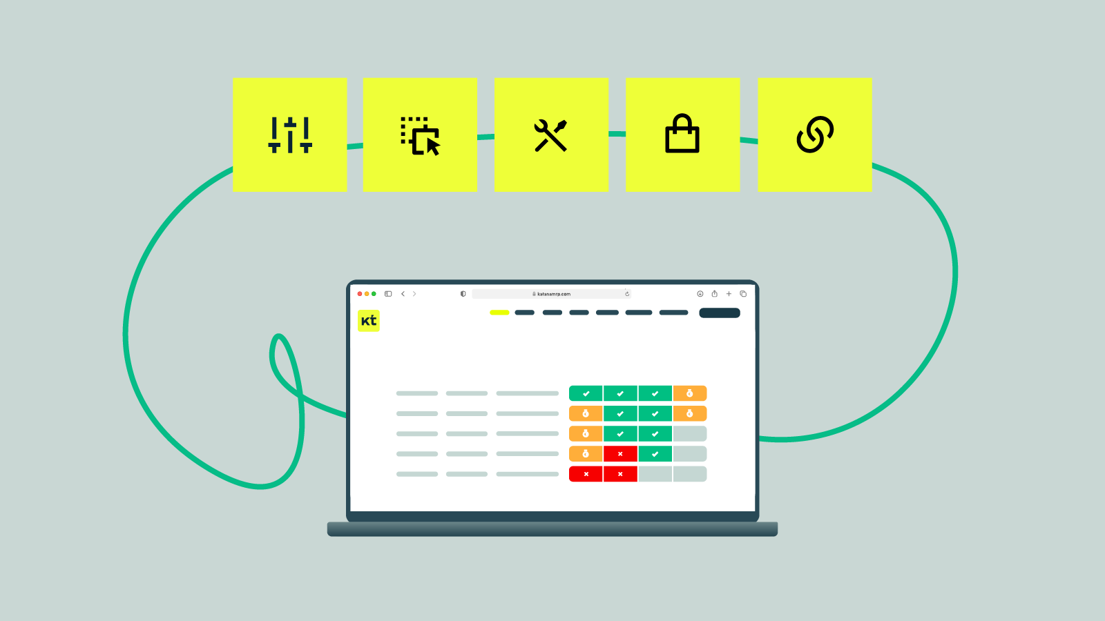 Illustration showing Katana's production planning feature