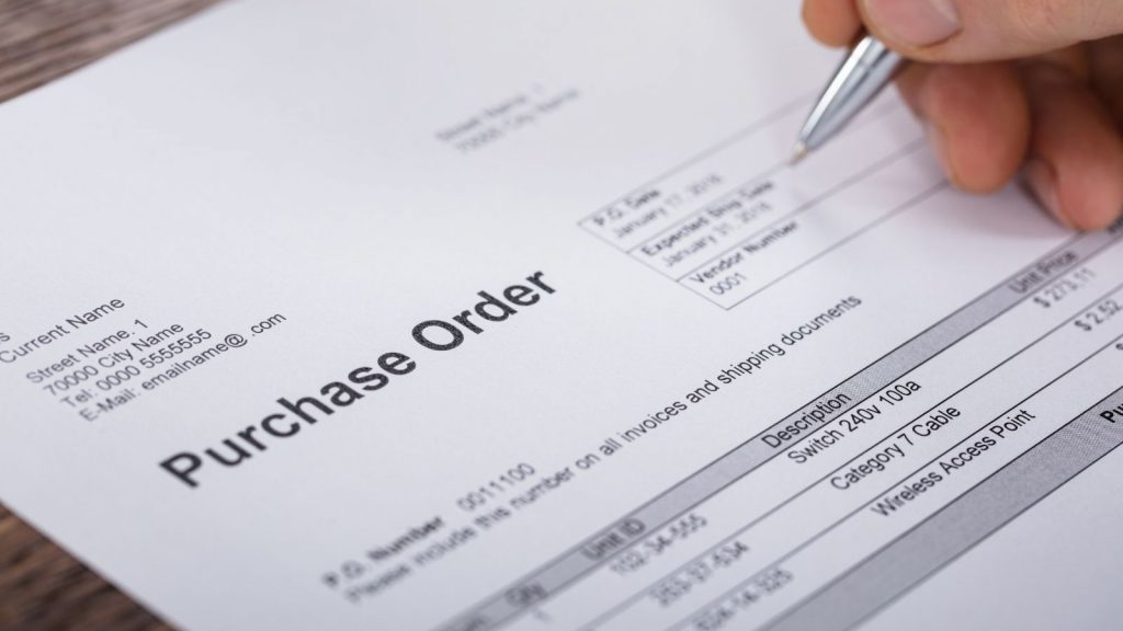 Purchase order management helps keep track of what products are coming into your company to match them against invoices for accuracy.