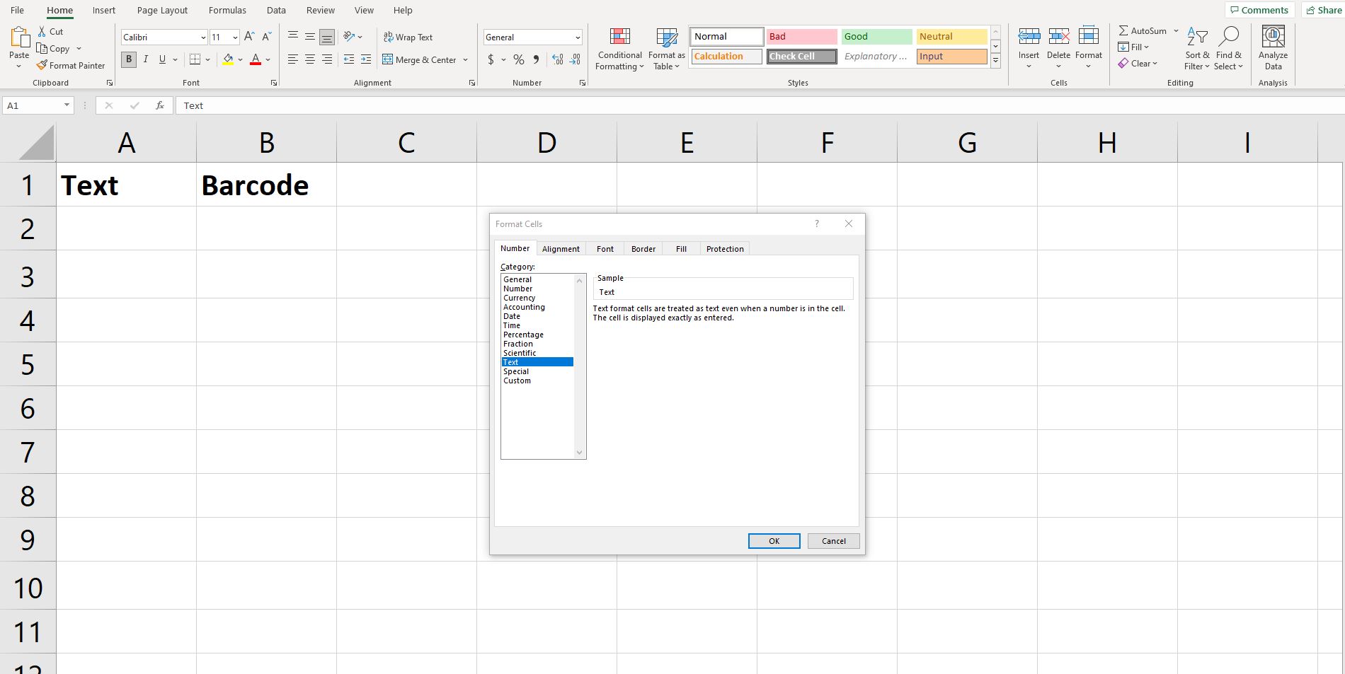 How to create a barcode inventory system in Excel