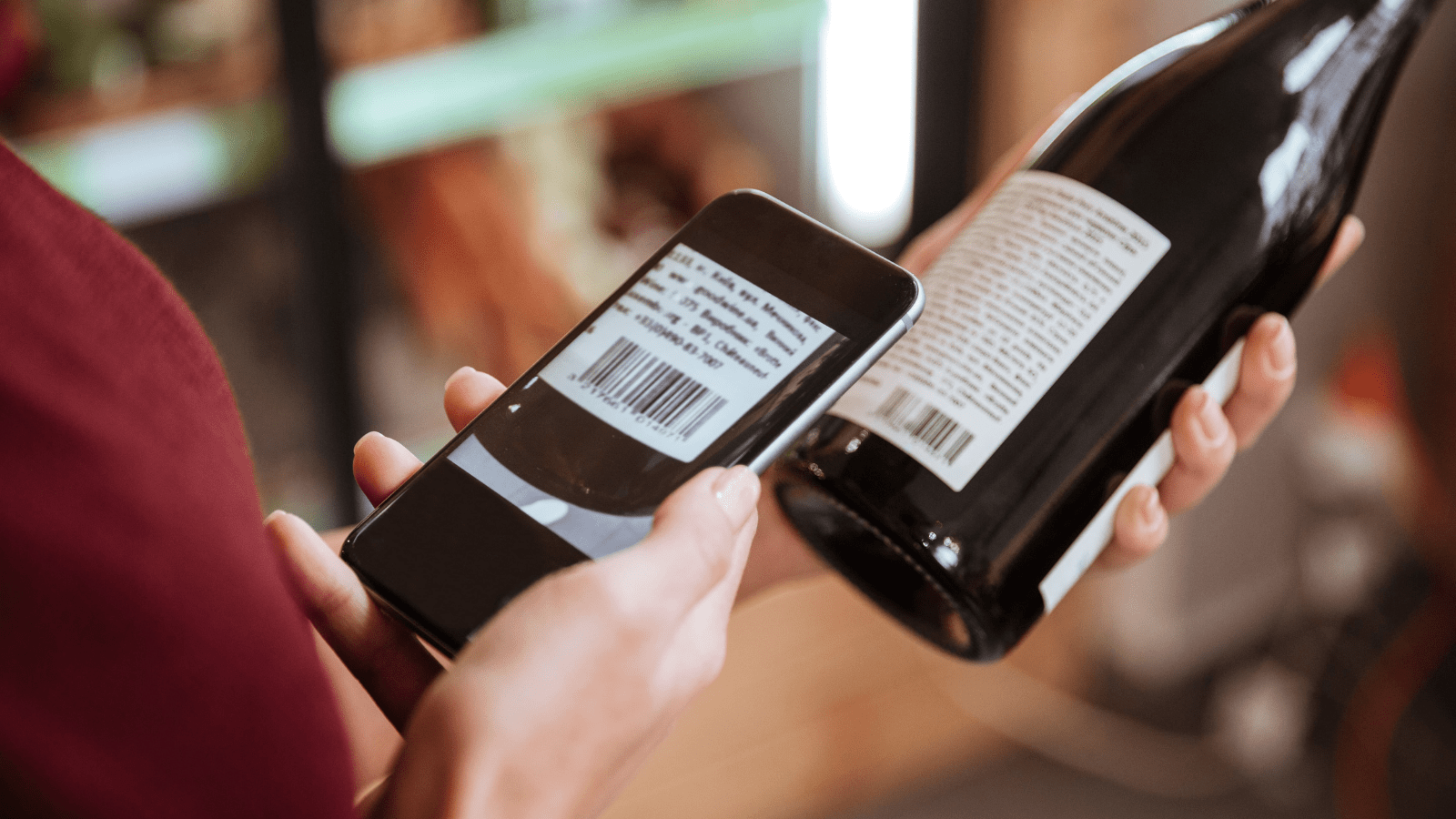 Barcode scanning on a bottle