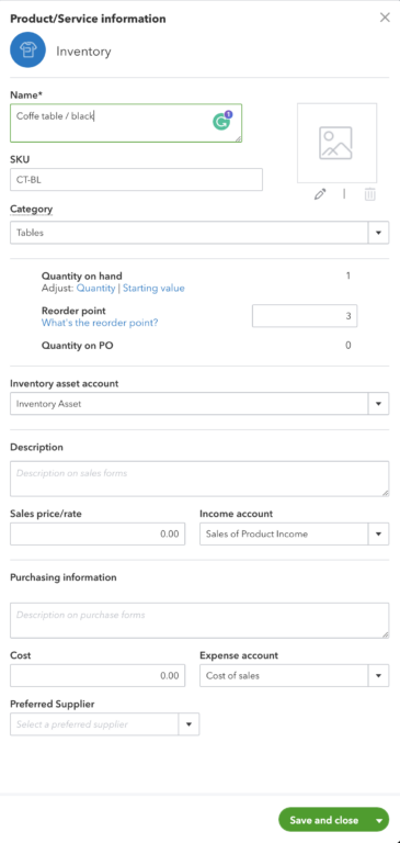 How to Adjust Inventory in QuickBooks Online — Katana